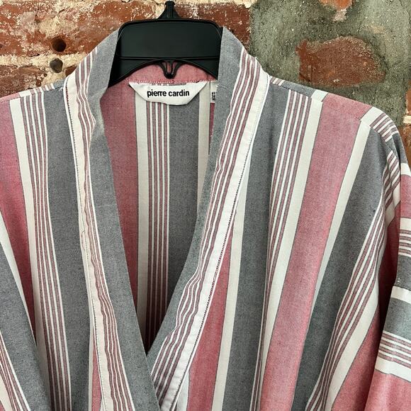 VTG Pierre Cardin Unisex OSFA Striped Robe - Picture 1 of 5